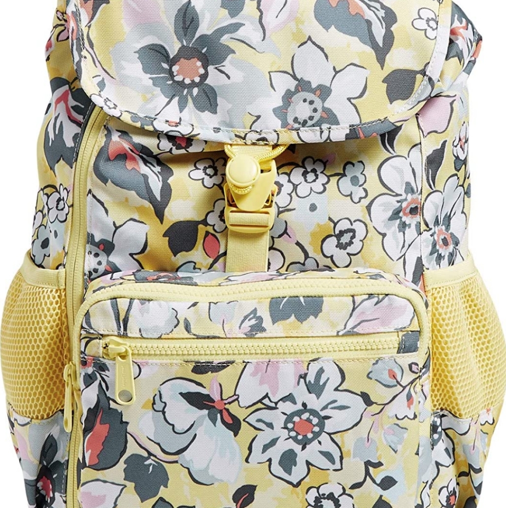 Vera Bradley Sunny Garden LightenUp Day Tripper Backpack book bag